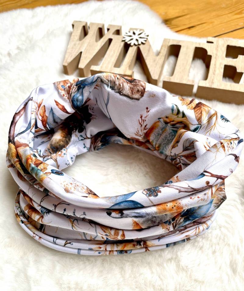 Schal Loop | Gefüttert Set Kinder Baby Fleece Beanie Wunschstoff Geschenk Geschenkset Warm von ZwergenNaehstuebchen