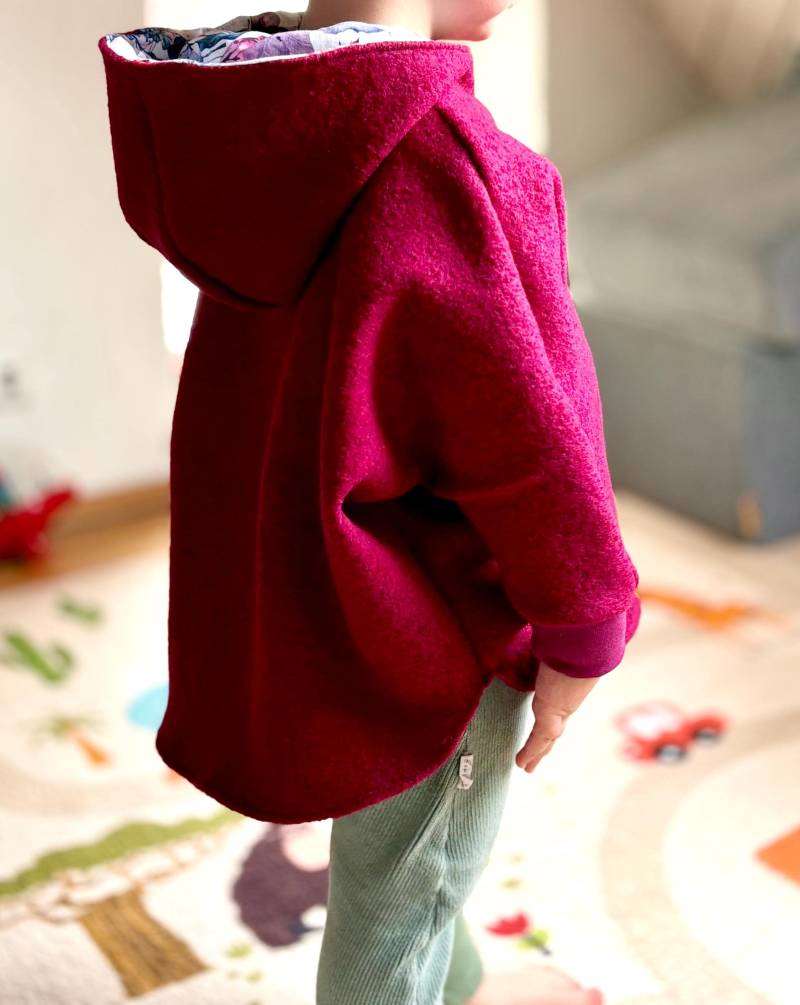Walk Poncho Baby Kinder | Gefütterte Walkjacke Aus Wolle Mantel Cape Wollwalk Jacke Handgemacht Geschenk Für Herbst & Winter von ZwergenNaehstuebchen