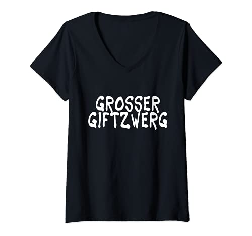 Damen Grosser Giftzwerg - Karneval Gruppen Kostüm Gruppe Zwerg T-Shirt mit V-Ausschnitt Damen Grosser Giftzwerg - Karneval Gruppen Kostüm Gruppe Zwerg T-Shirt mit V-Ausschnitt von Zwergenkostüm Zwerge für Familie, Paare & Gruppen