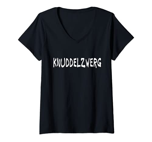 Damen Knuddelzwerg - Karneval Gruppen Kostüm Halloween Zwerg T-Shirt mit V-Ausschnitt Damen Knuddelzwerg - Karneval Gruppen Kostüm Halloween Zwerg T-Shirt mit V-Ausschnitt von Zwergenkostüm Zwerge für Familie, Paare & Gruppen