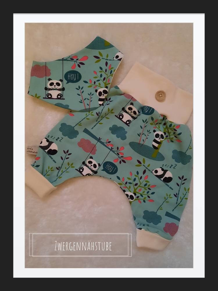 Babyset Hose Und Tuch Pandabären von Zwergennaehstube