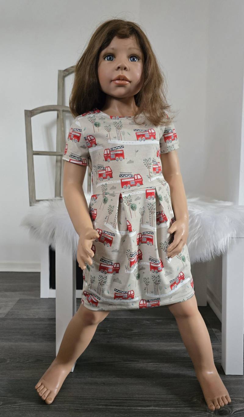 Feuerwehrkleid Kleid Mädchenkleid Feuerwehr von Zwergennaehstube