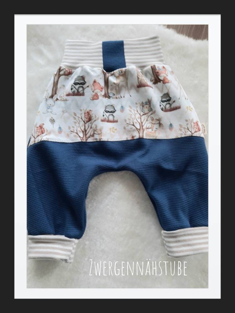 Pumphose Schlupfhose Aus Baumwollwaffeljersey Verschiedene Farben Waldfreunde Handmade von Zwergennaehstube