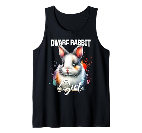 Dwarf Rabbit Mädchen Zwergkaninchen Tank Top von Zwergkaninchen Designs Damen