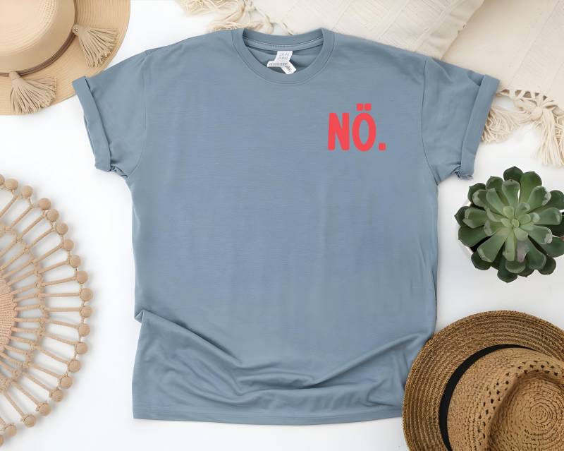 Bügelbild "Nö." // Bügelpatch Nö. Für Erwachsene Aufbügler Statement-Spruch Aufbügelbild Coole Flock-Patches Zum Aufbügeln von Zwergladen