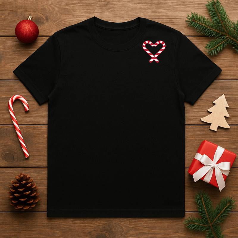 Bügelbild Zuckerstange Herz Mix & Match/Bügelpatch Zuckerstangenherz Adventskalender Aufbügler Weihnachten/Patch Uggly Christmas Sweater von Zwergladen