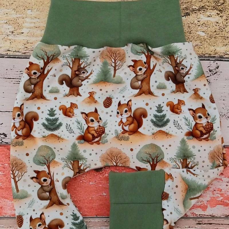 Pumphose Eichhörnchen 50-104 Oder Als Set Mit Halstuch von ZwergnaseDE