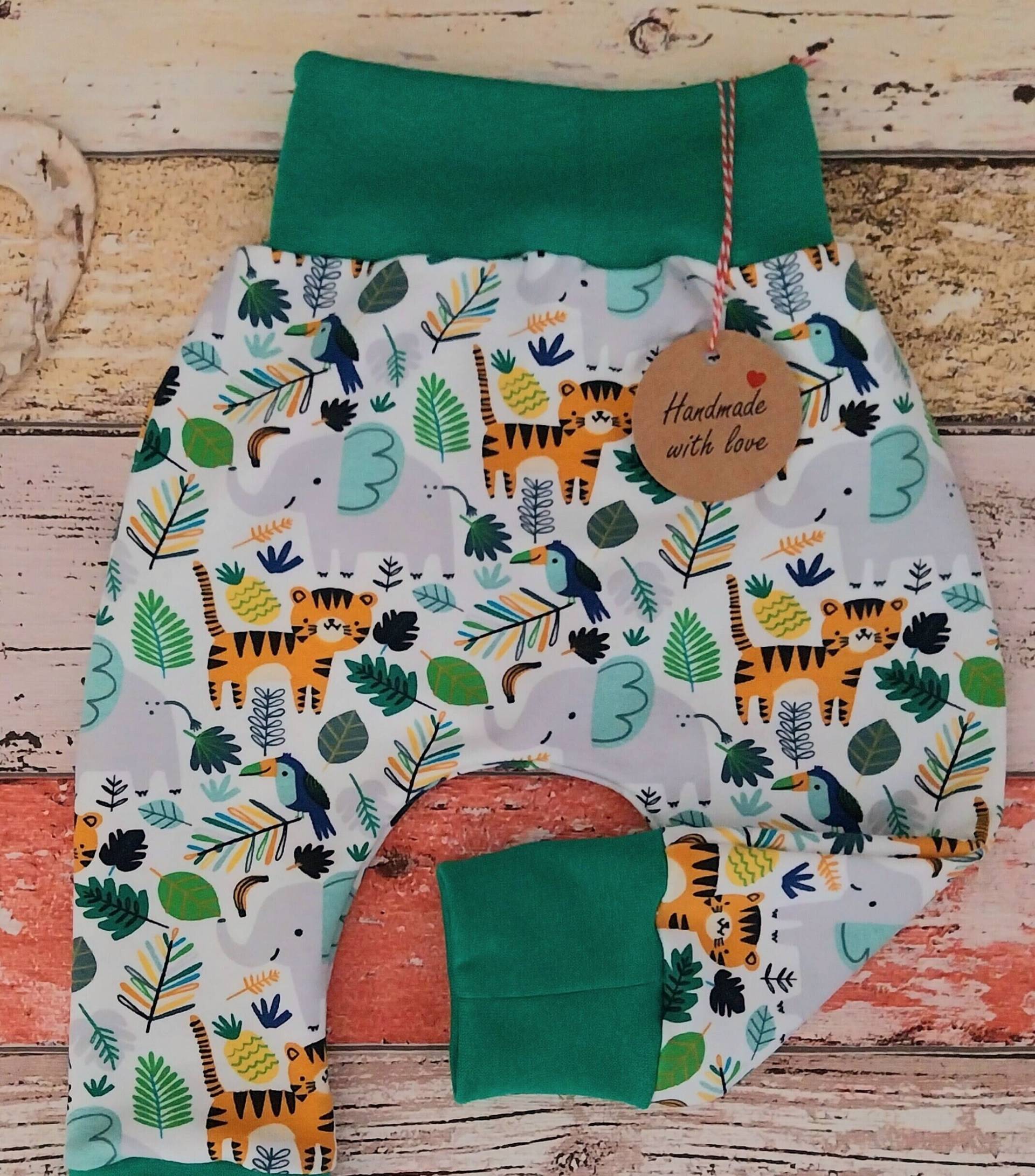 Pumphose Elefant & Tiger 50-98 Oder Als Set Mit Halstuch von ZwergnaseDE