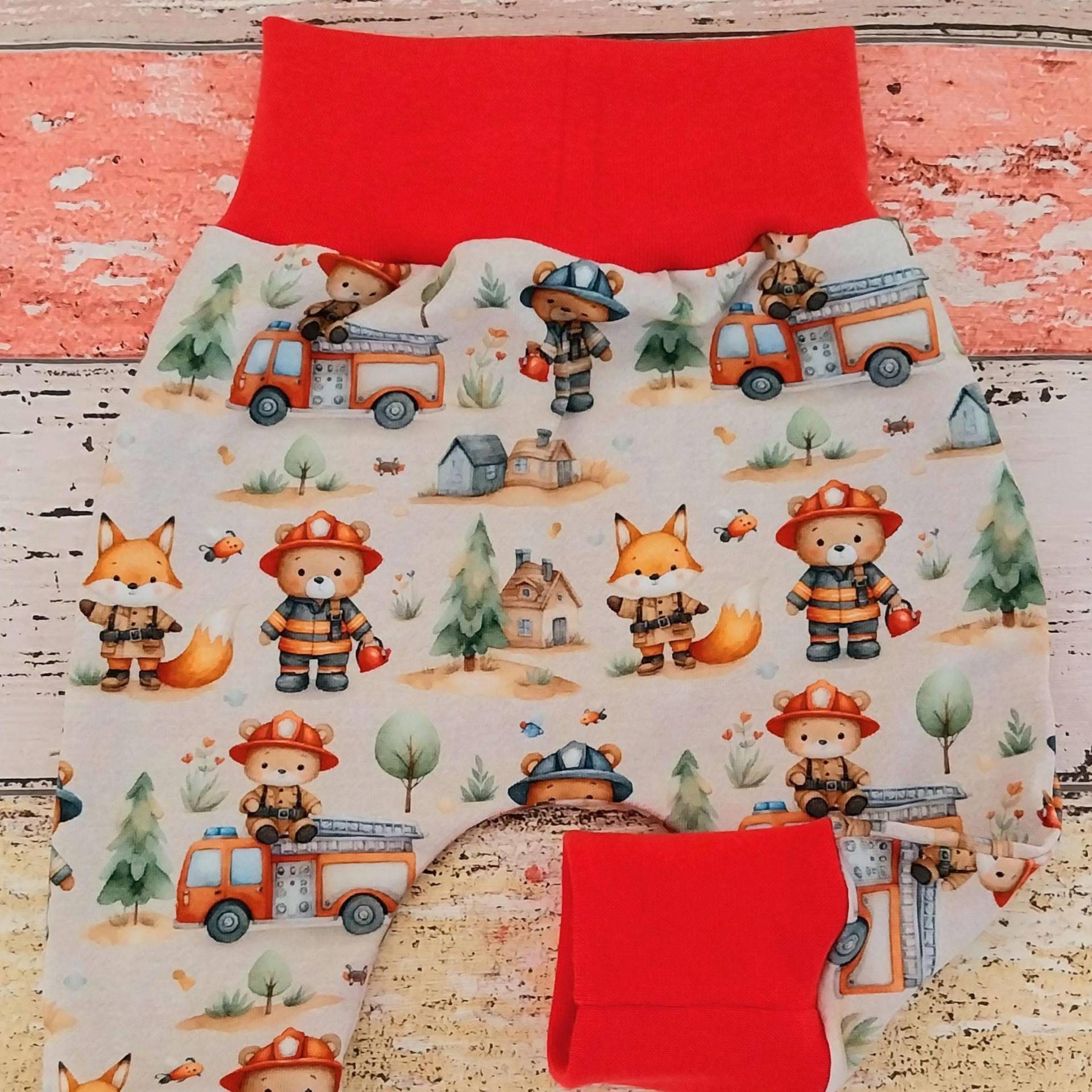 Pumphose Feuerwehr 50/56 Oder Als Set Mit Halstuch, Mitwachshose von ZwergnaseDE