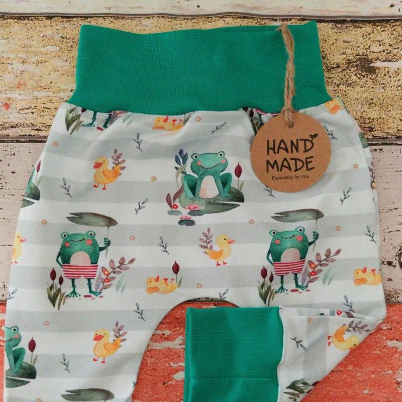Pumphose Frosch, Ente 50-98 Oder Als Set Mit Halstuch, Mitwachshose von ZwergnaseDE