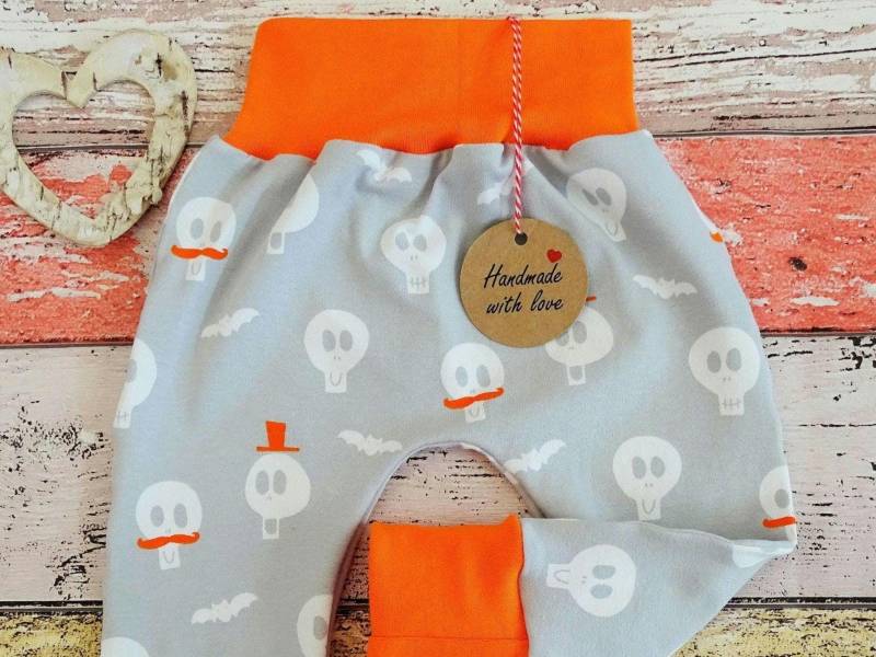 Pumphose Halloween, Fledermaus, 50-98 Oder Als Set Mit Halstuch, Mitwachshose Pumphose Halloween, Fledermaus, 50-98 Oder Als Set Mit Halstuch, Mitwachshose von ZwergnaseDE