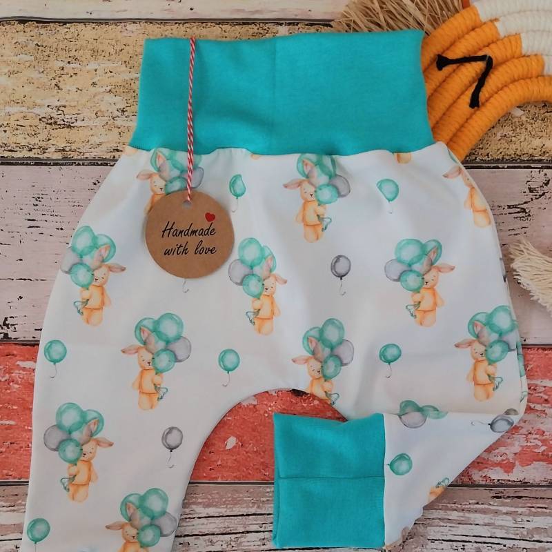 Pumphose Hase 50-98 Oder Als Set Mit Halstuch, Mitwachshose von ZwergnaseDE