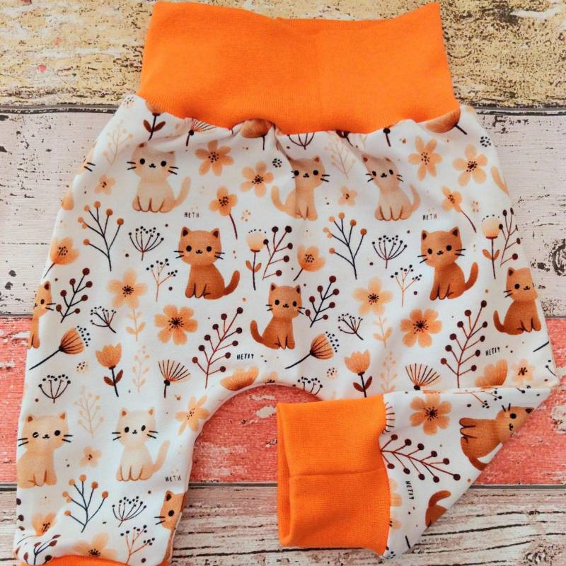 Pumphose Katze 50-98 Oder Als Set Mit Halstuch, Mitwachshose von ZwergnaseDE