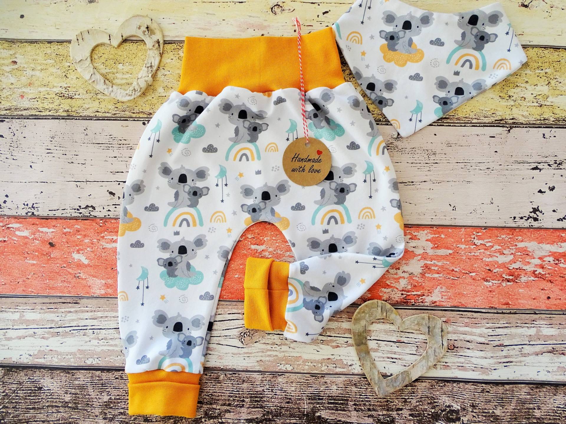 Pumphose Koalabär 50-98 Oder Als Set Mit Halstuch von ZwergnaseDE