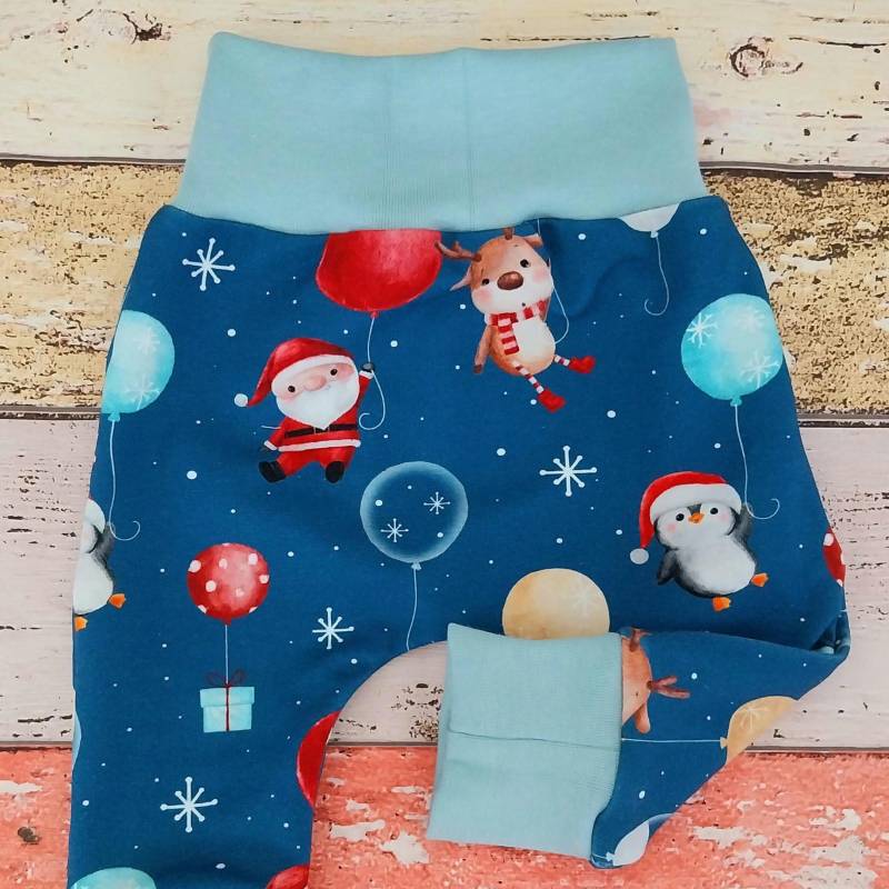 Pumphose Nikolaus Rentier Pinguin 50-98 Oder Als Set Mit Halstuch, Mitwachshose von ZwergnaseDE