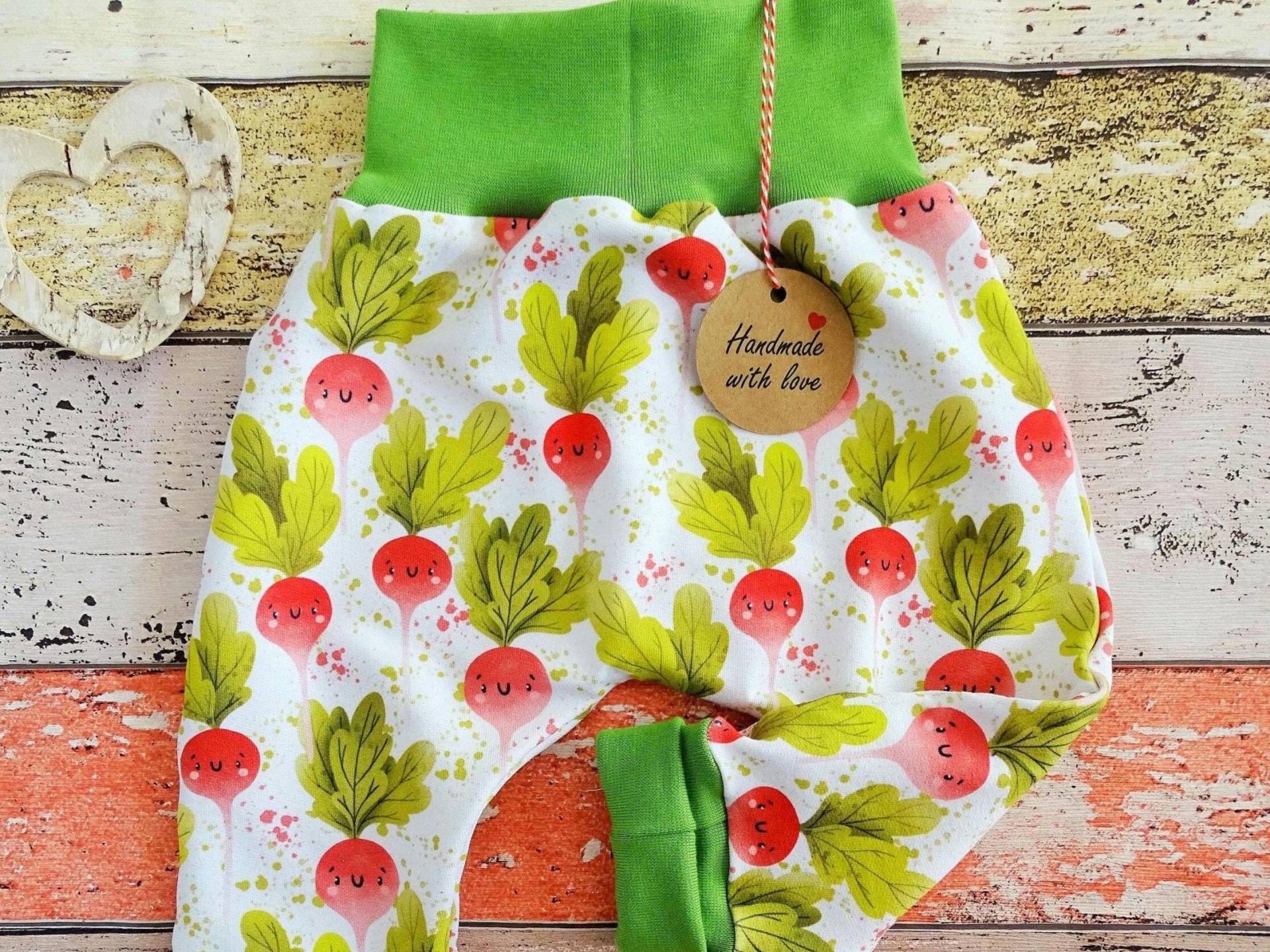 Pumphose Radieschen 50-104 Oder Als Set Mit Halstuch, Mitwachshose von ZwergnaseDE