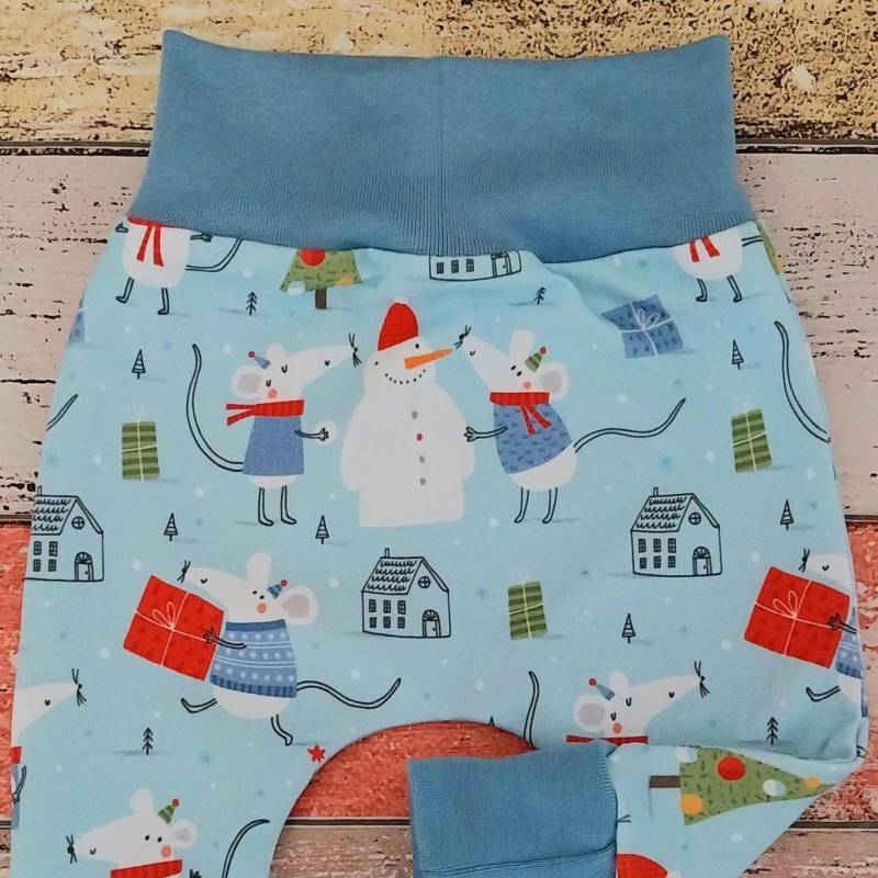 Pumphose Wintermaus 50-98 Oder Als Set Mit Halstuch, Mitwachshose von ZwergnaseDE