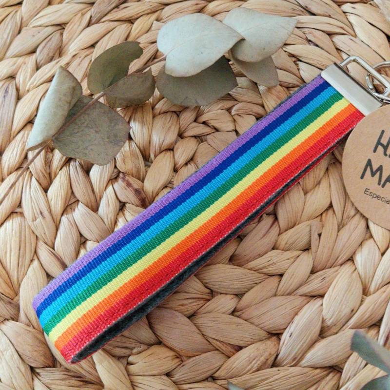 Schlüsselanhänger Regenbogenfahne, Lgbtq-Flagge, Regenbogen, Csd, Schlüsselband, Filz-Schlüsselanhänger, Anhänger, Hausschlüssel von ZwergnaseDE