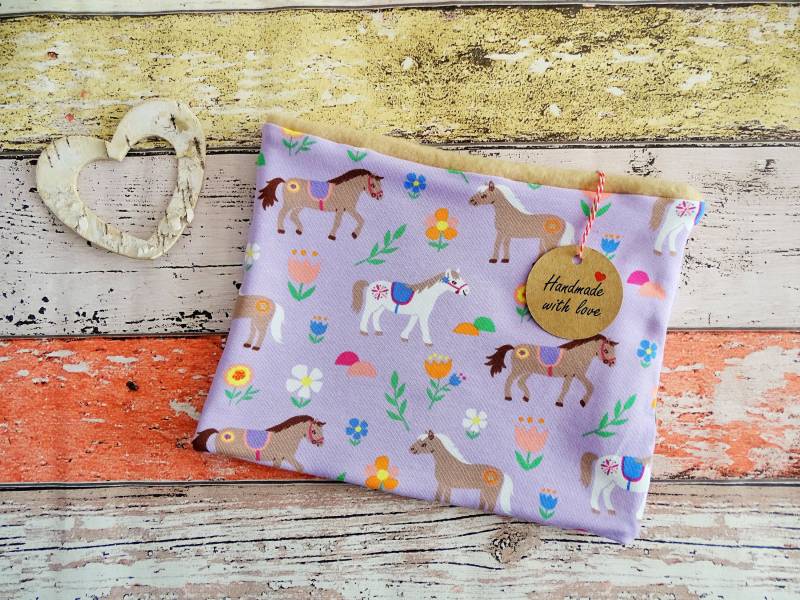 Warmer Loop Pferde, Schal, Halstuch, Kinderhalstuch, Halssocke von ZwergnaseDE