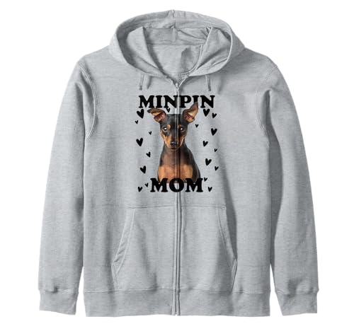 Minpin Mama Mom Mutter Miniature Pinscher Mutti Mum Kapuzenjacke von Zwergpinscher Hunde Motive für Hundeliebhaber