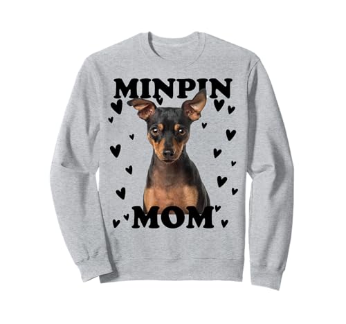 Minpin Mama Mom Mutter Miniature Pinscher Mutti Mum Sweatshirt von Zwergpinscher Hunde Motive für Hundeliebhaber