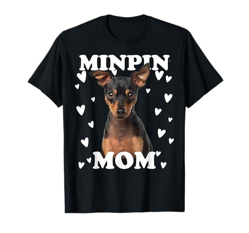 Minpin Mama Mom Mutter Miniature Pinscher Mutti Mum T-Shirt von Zwergpinscher Hunde Motive für Hundeliebhaber