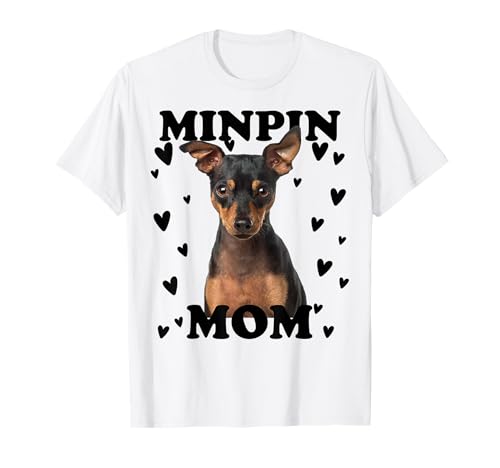 Minpin Mama Mom Mutter Miniature Pinscher Mutti Mum T-Shirt von Zwergpinscher Hunde Motive für Hundeliebhaber