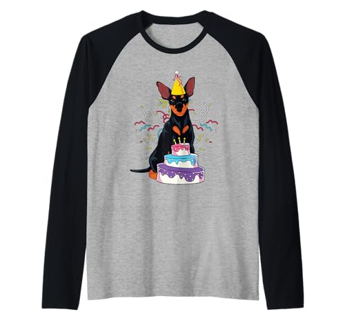 Pinscher Kinder Geburtstag Hund Haustier Zwergpinscher Raglan Pinscher Kinder Geburtstag Hund Haustier Zwergpinscher Raglan von Zwergpinscher Hunderasse Pinscher Hunde