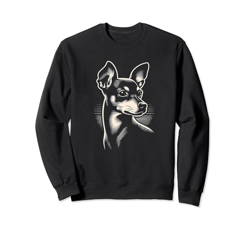 Zwergpinscher-Hundegesichts-Kunstdesign für Frauen und Sweatshirt Zwergpinscher-Hundegesichts-Kunstdesign für Frauen und Sweatshirt von Zwergpinscher-Liebhaber-Themendesigns