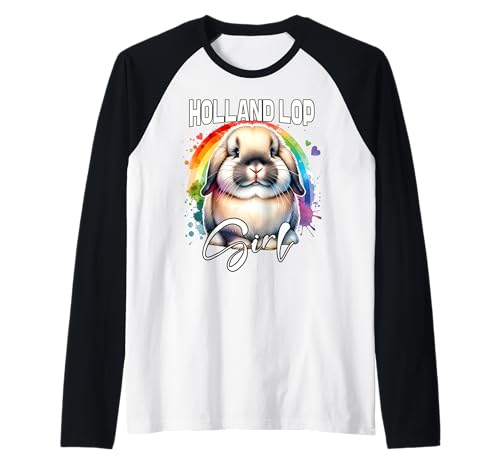 Holland Lop Rabbit Mädchen Zwergwidder Kaninchen Raglan von Zwergwidder Kaninchen Designs Damen