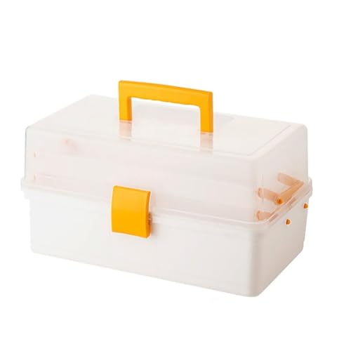 Zwfjcmsa Kleine Tackle Box mit 2 Fächern, Hardware-Organizer, Tragbare Mehrzweck-Aufbewahrungsbox für Snacks, Schrauben, Muttern, Köderkoffer B von Zwfjcmsa