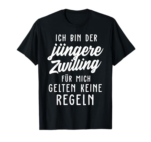 Jüngere Zwilling Geschwister Zwillinge Babys Partnerlook T-Shirt Jüngere Zwilling Geschwister Zwillinge Babys Partnerlook T-Shirt von Zwilling Kollektion für Zwillinge und Eltern