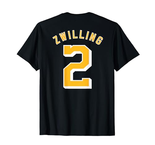 ZWILLING 2 lustige passende T-Shirts für Erwachsene & Kinder T-Shirt von Zwilling Nummer 1 und Nummer 2 passende Trikots