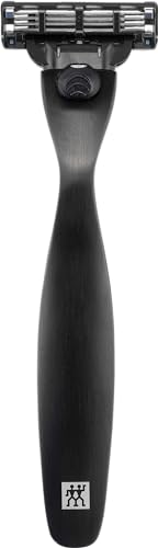 ZWILLING Herrenrasierer aus Hochwertigem Edelstahl für die Perfekte Nassrasur mit Mach3 Klinge, Premium, Schwarz, 1 Stück (1er Pack) von ZWILLING