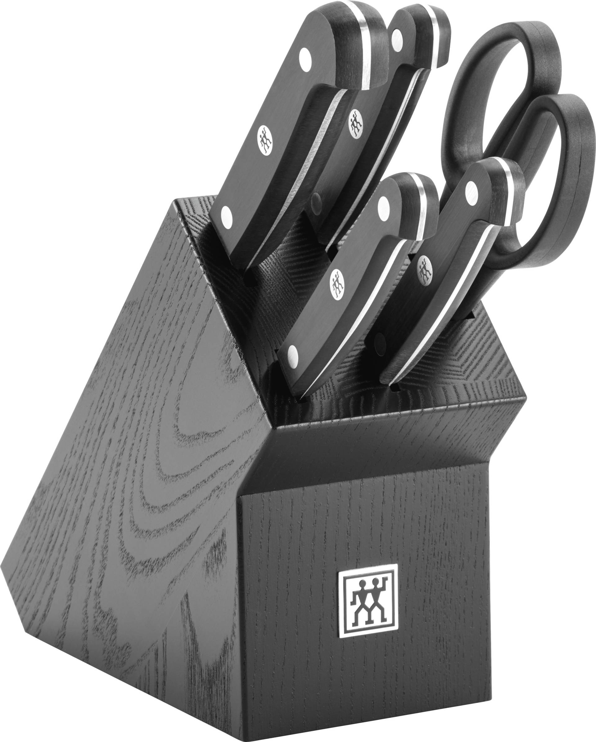 Zwilling Messerblock "Gourmet" 6 Stk. Messerblock mit 4 Messern + 1 Schere, Buche, Sonderschmelze, Schwarz von Zwilling