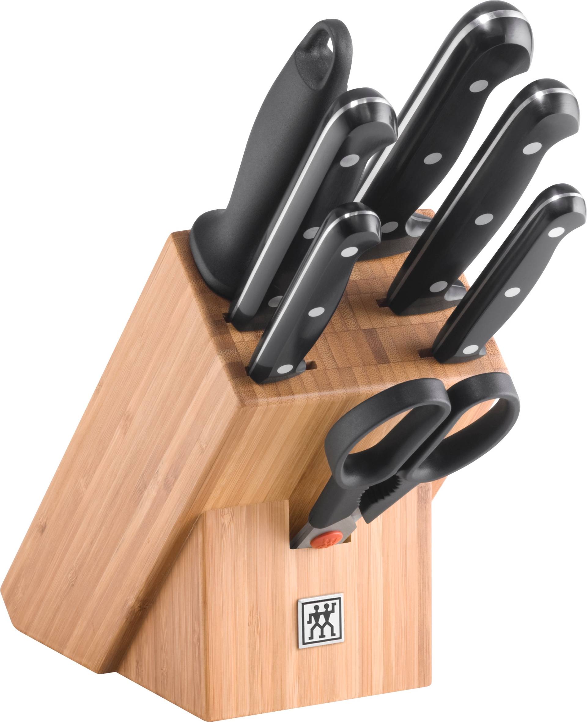 Zwilling Messerblock "TWIN Chef 2" 8 Stk. Messerblock mit 5 Messern + 1 Schere + 1 Wetzstahl, Bambus von Zwilling