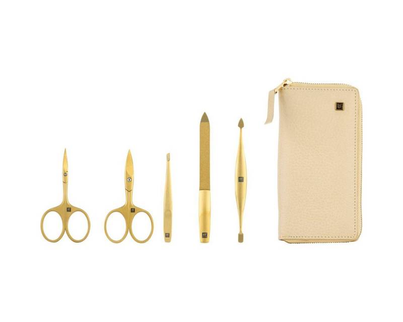 Zwilling Nagelknipser-Set Maniküre Pediküre Set 5tlg. mit Nagelschere, Leder von Zwilling
