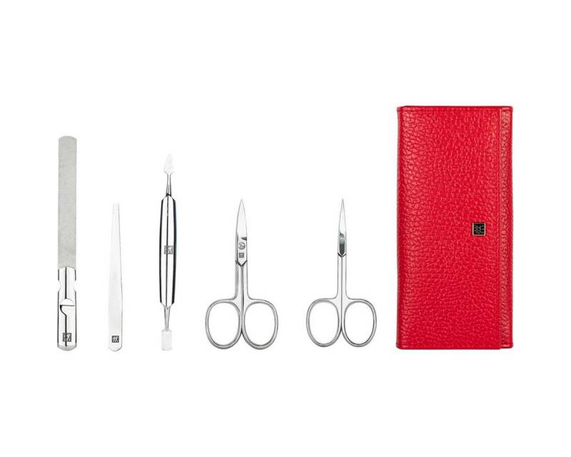 Zwilling Nagelknipser-Set Maniküre Pediküre Set 5tlg. mit Nagelschere, Leder von Zwilling