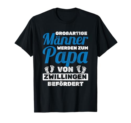 Männer Werden Papa Von Zwillingen Geschwister Zwillinge T-Shirt Männer Werden Papa Von Zwillingen Geschwister Zwillinge T-Shirt von Zwillinge Geschwister Familie