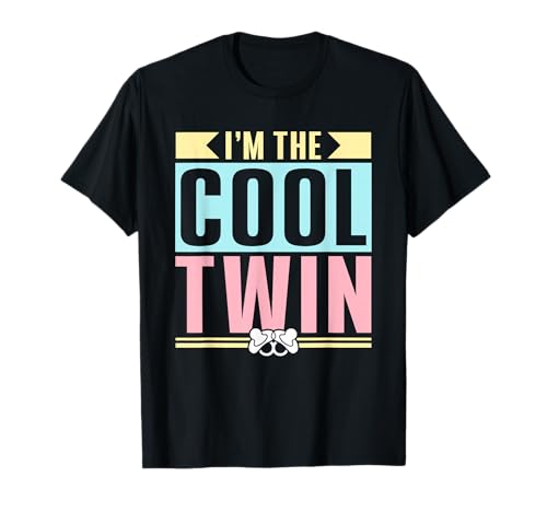 Ich Bin Der Coole Zwilling Zwillinge Mädchen Humor Jungen T-Shirt Ich Bin Der Coole Zwilling Zwillinge Mädchen Humor Jungen T-Shirt von Zwillinge I'm The Cool Twin Damen Herren