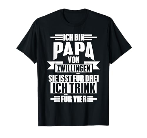 Zwillinge & Papa Lustig Sprüche Vatertag T-Shirt für Herren Schwarz S Zwillinge & Papa Lustig Sprüche Vatertag T-Shirt für Herren Schwarz S von Zwillinge & Papa Lustig Sprüche