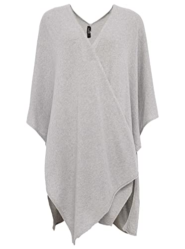 Zwillingsherz Poncho-Schal mit Kaschmir - Hochwertiges Cape für Damen - XXL Umhängetuch und Tunika mit Ärmel - Stola für Sommer und Winter von Zwillingsherz