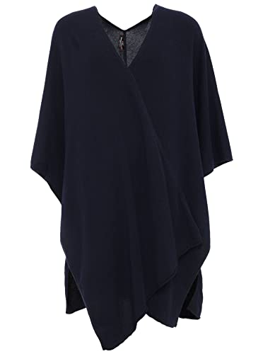 Zwillingsherz Poncho-Schal mit Kaschmir - Hochwertiges Cape für Damen - XXL Umhängetuch und Tunika mit Ärmel - Stola für Sommer und Winter von Zwillingsherz