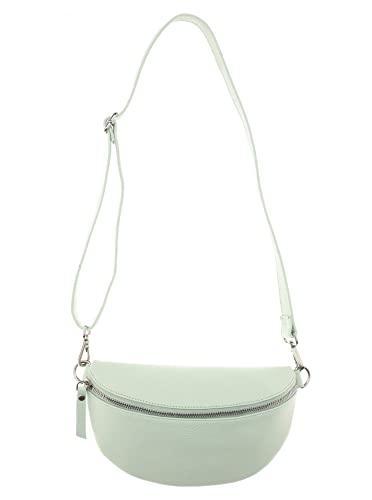 Zwillingsherz Echtleder Bauchtasche mit Reißverschluss - Damen Crossbag, Klein und Elegant - Hochwertige Schultertasche von Zwillingsherz