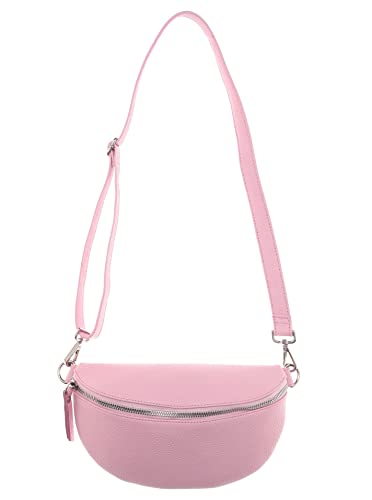 Zwillingsherz Bauchtasche mit Reißverschluss 100% Echtleder – Hochwertige Damen Bauchtasche Crossbag klein und elegant - Schultertasche Bauchtasche von Zwillingsherz