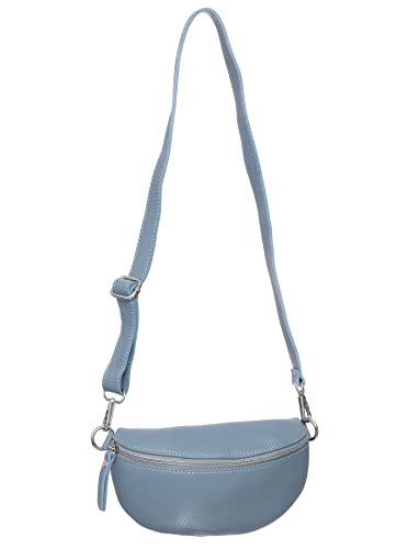 Zwillingsherz Bauchtasche mit Reißverschluss 100% Echtleder – Hochwertige Damen Bauchtasche Crossbag klein und elegant - Schultertasche Bauchtasche von Zwillingsherz