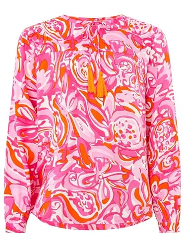 Zwillingsherz Bluse Tunika Shirt Langarm Modell Blumenmeer und MargareteZH Bunte Farben Gr. M von Zwillingsherz