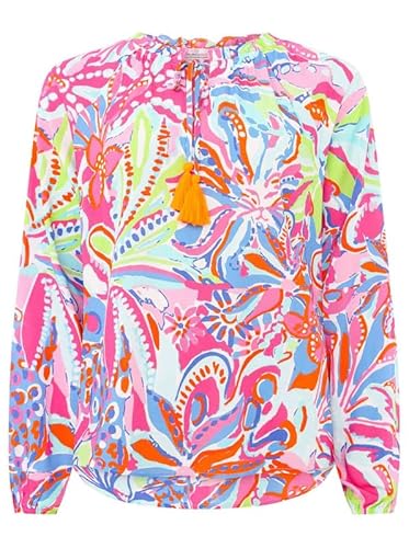 Zwillingsherz Bluse Tunika Shirt Langarm Modell Happy Flower Bunte Farben Gr. S/M von Zwillingsherz