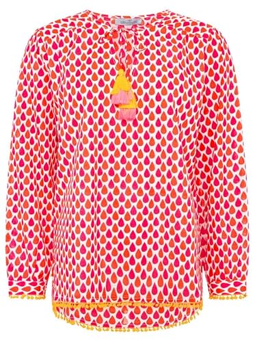 Zwillingsherz Bluse Tunika Shirt Langarm Modell Tröpfchen Bunte Farben Gr. M von Zwillingsherz