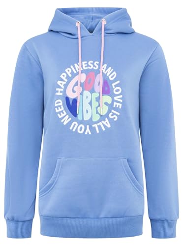 Zwillingsherz Damen Hoodie mit Kapuze – Kuscheliger Oversize Kapuzenpullover – Weicher Sweatshirt Pullover für Frauen Aufdruck – Stylischer Look für Frühling, Herbst & Winter – Loungewear Good Vibes von Zwillingsherz